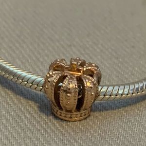 Pandora rose gold crown charm